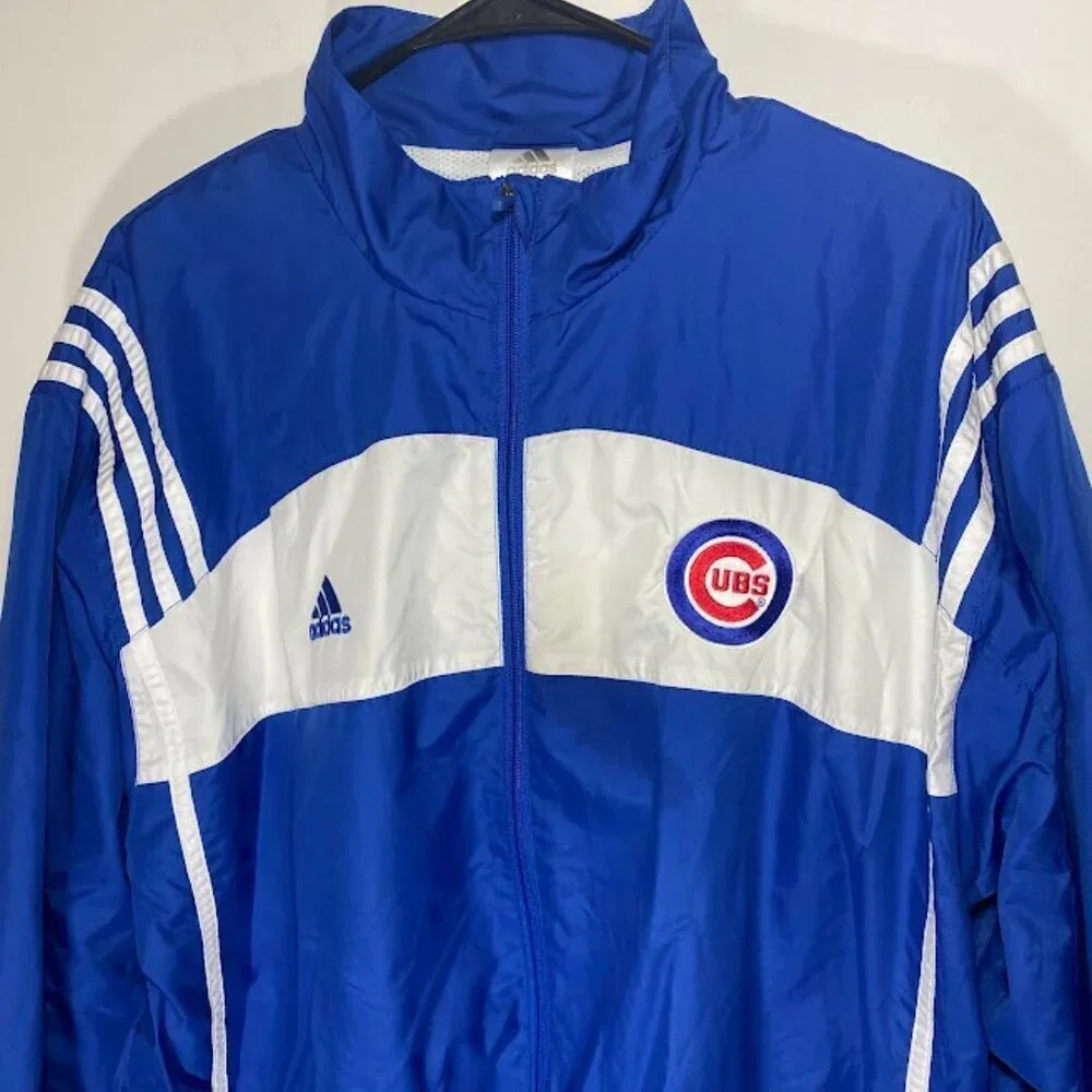 Adidas Chicago Cubs Full Zip Windbreaker Jacket